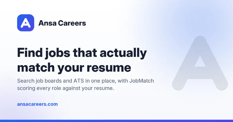 JobMatch scoring job postings against a resume, strongest matches first